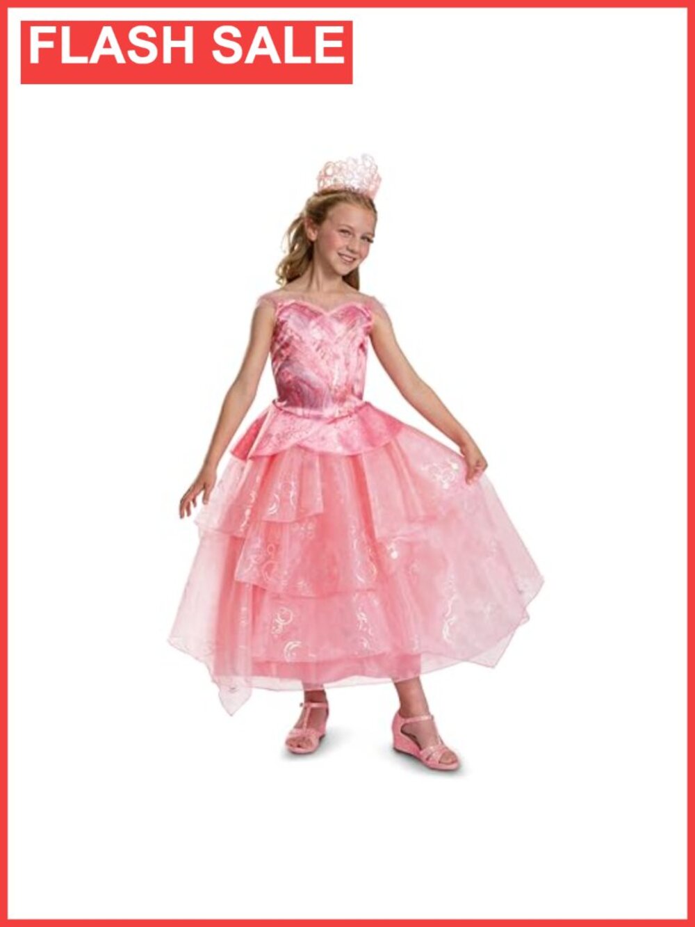 Deluxe Girls Glinda Costume Dress Wicked Official